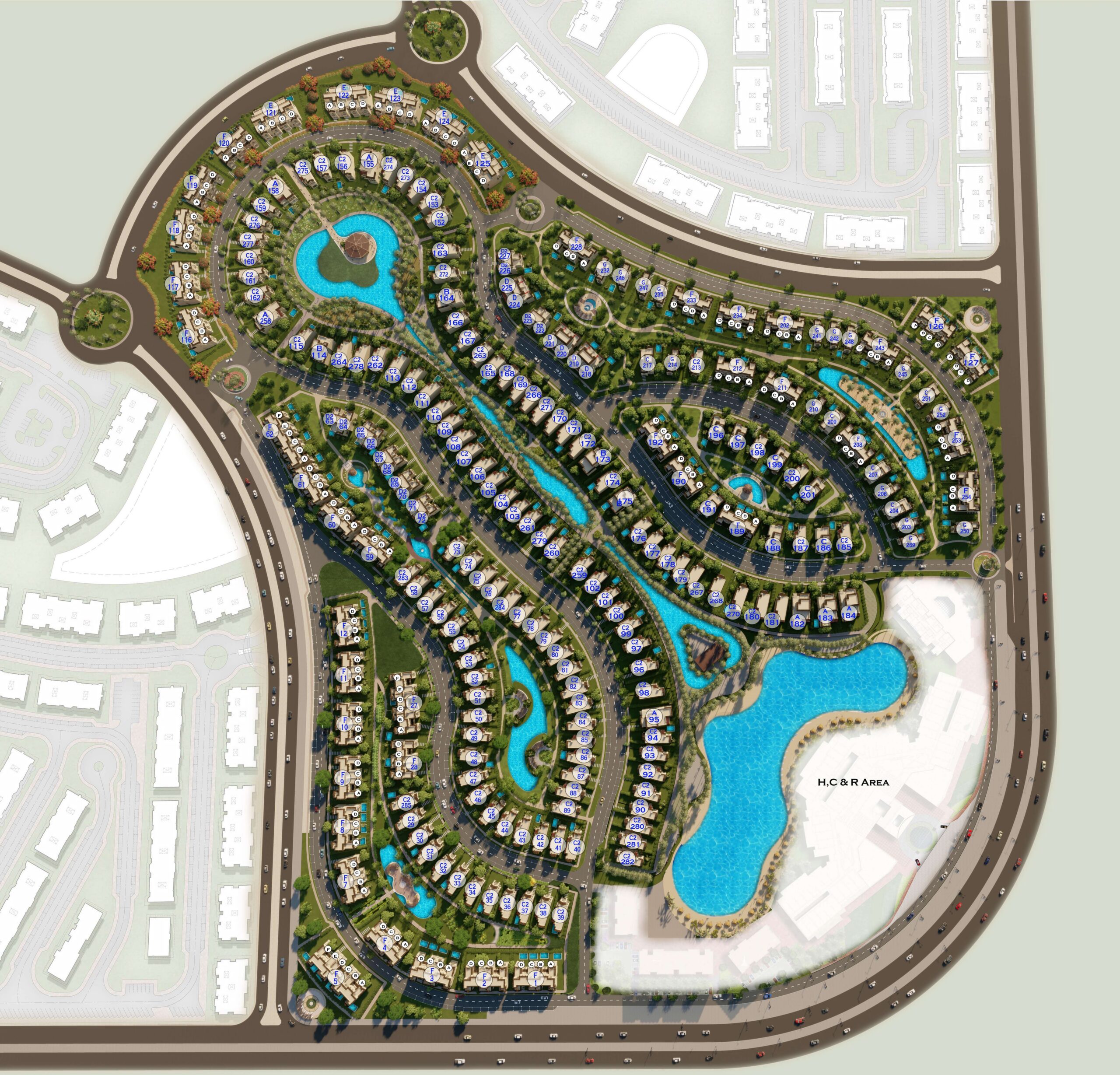 Cavana Lakes  Sarai master plan